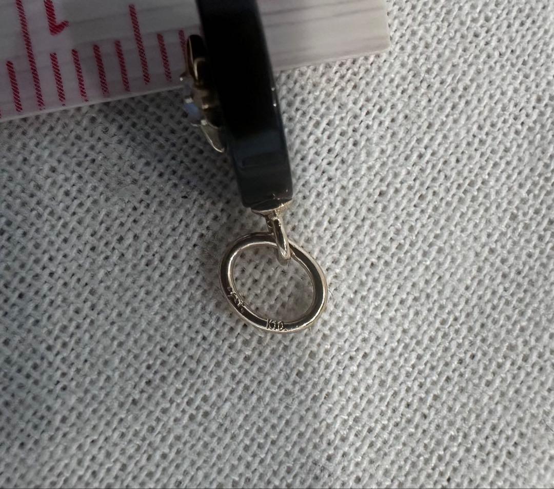 agete アガット K10 チャーム オニキス オパール 販売証明書付き