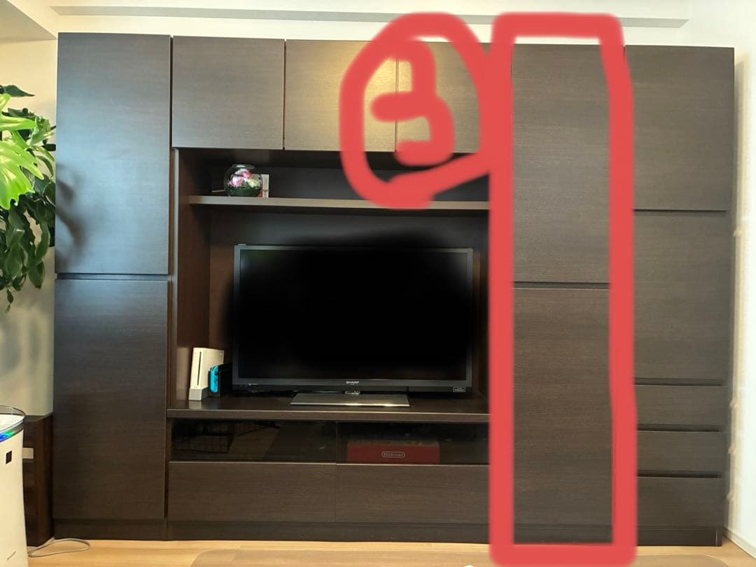 ③ 【12月末まで】ニトリ　ウォーレンシリーズ　壁面収納　棚　テレビボード ニトリ（NITORI） 壁面ユニット(TVボード Nウォーレン 150セット WW