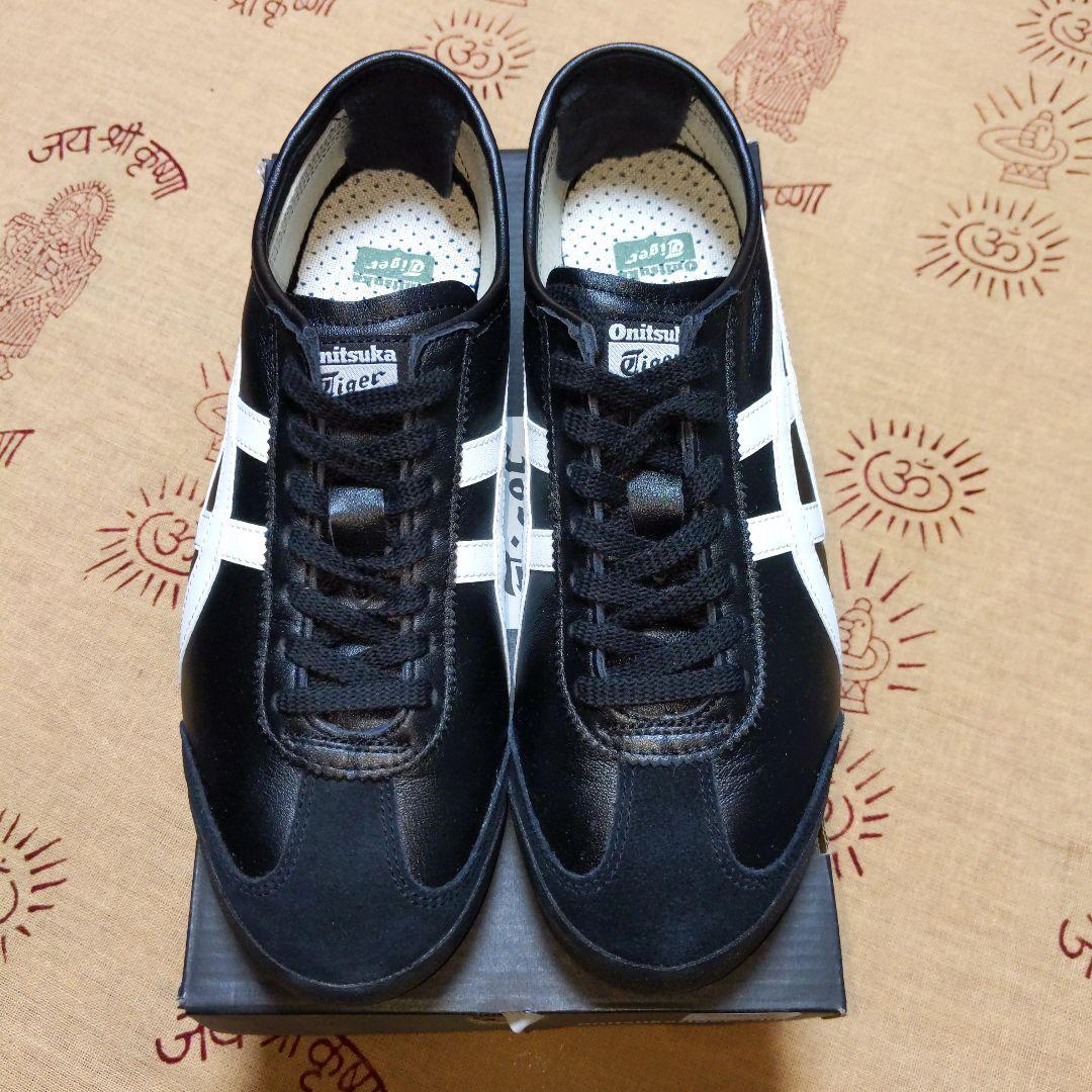 《美品箱付27.5cm》オニツカタイガー メキシコ66 黒×白