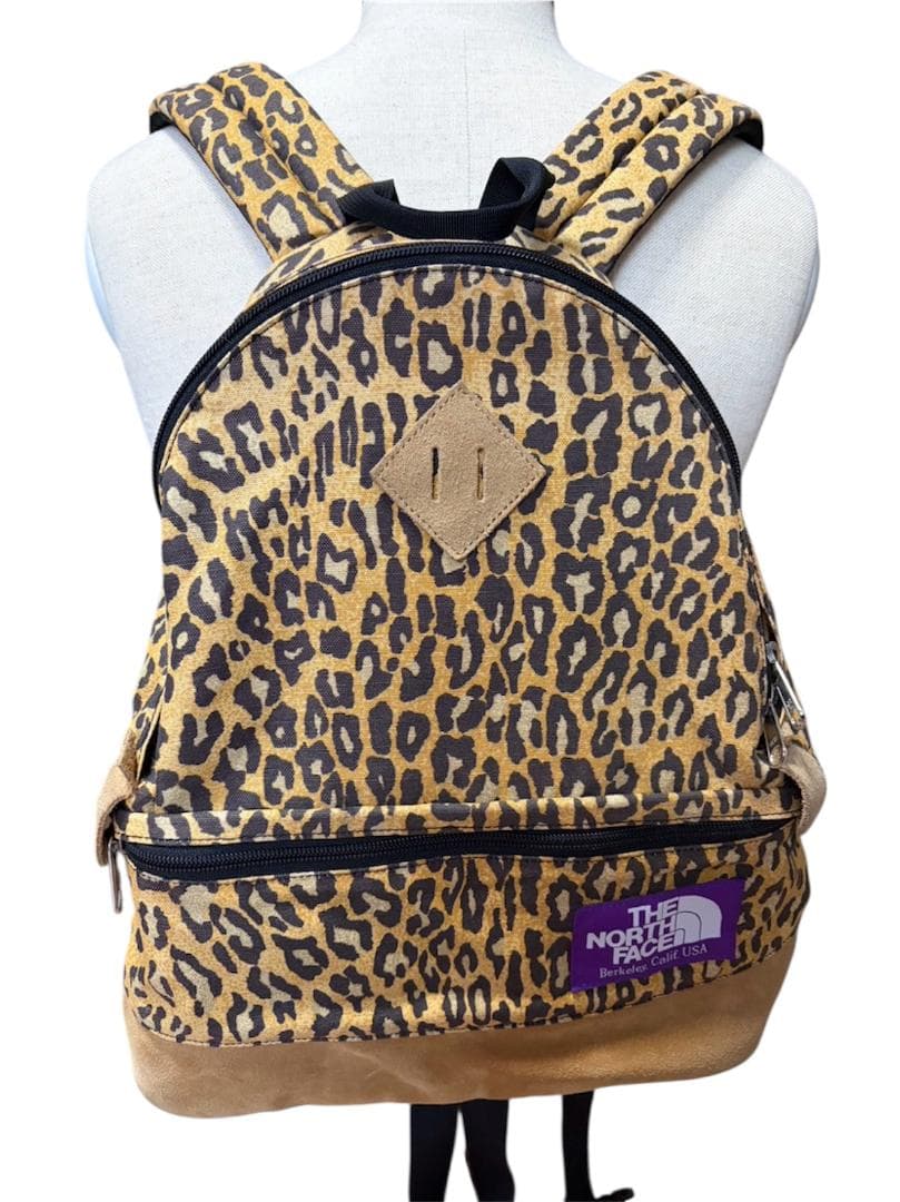 希少 ノースフェイス パープルレーベル バックパック ヒョウ柄