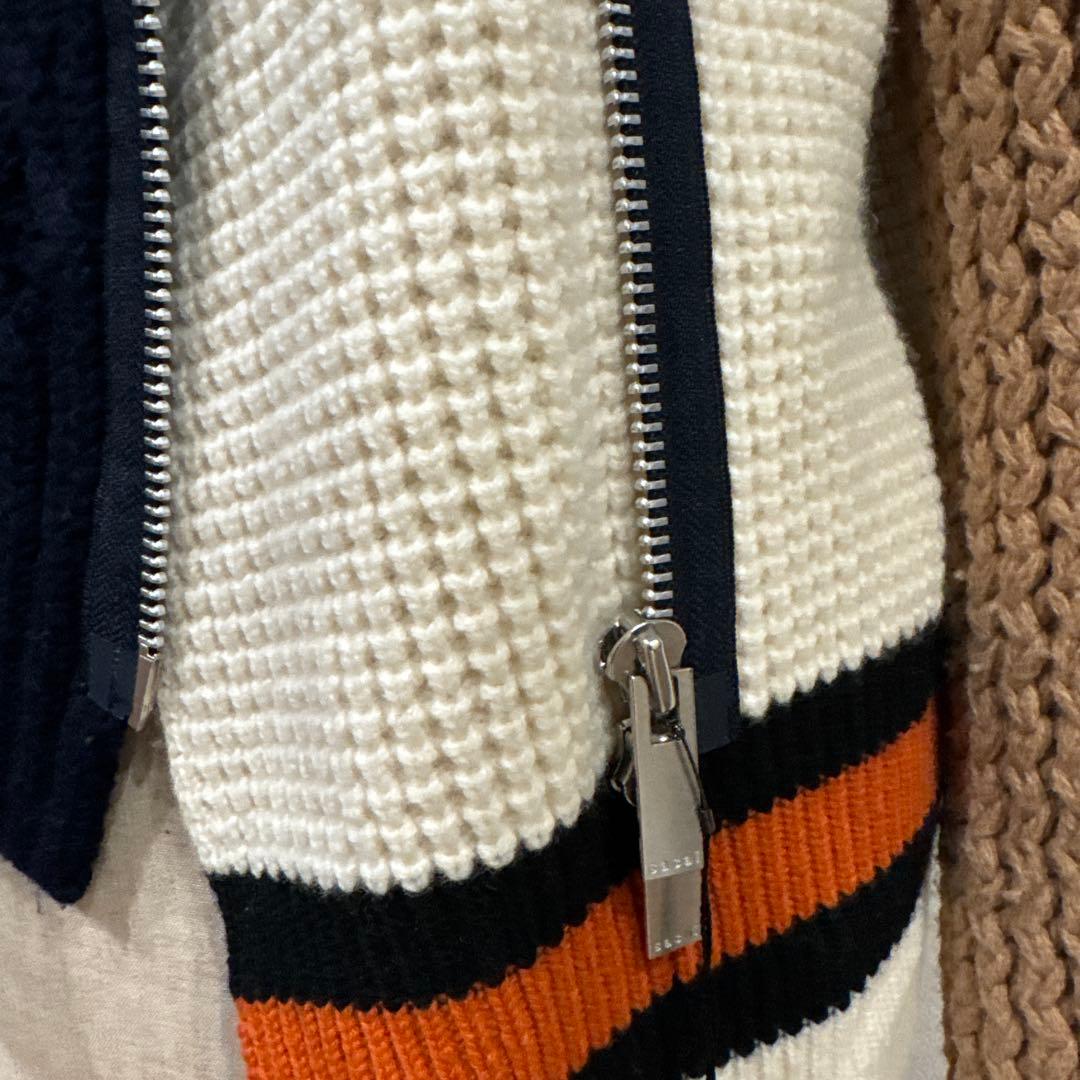 Sacai ジップアップ ライダースニット 1 18-04025 18AW - メルカリ