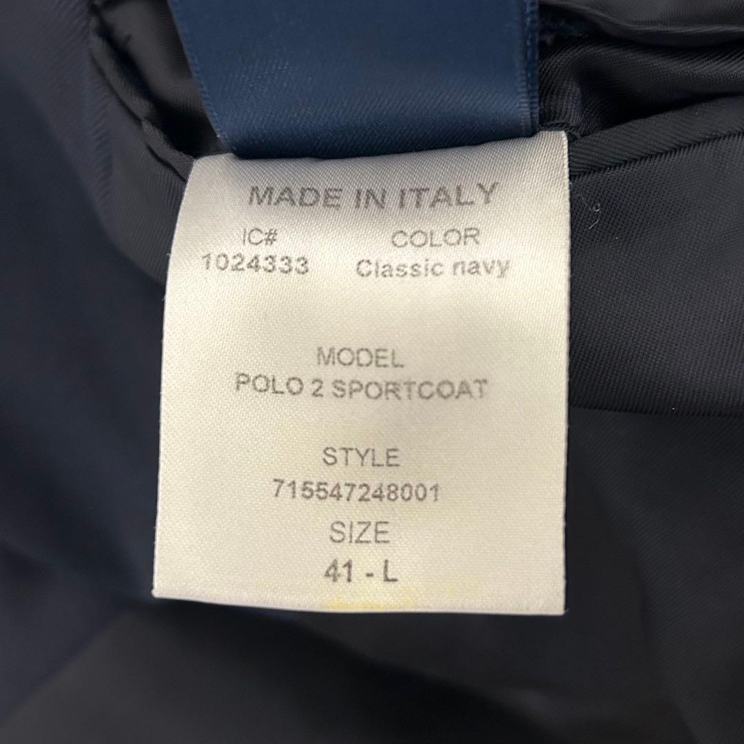 極美品】現行タグ ポロラルフローレン イタリア製 紺ブレ 2ボタン