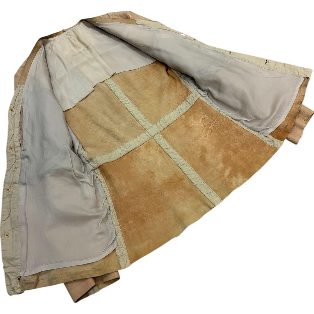 Rick Owens MADE IN ITALY ラムレザージャケット ベージュ
