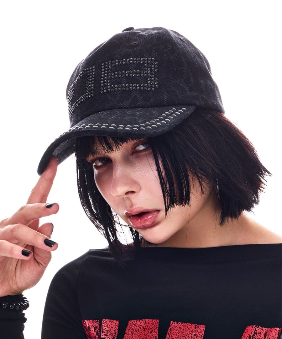beeden bd studs damage cap キャップ ブラック 黒迷彩 - メルカリ