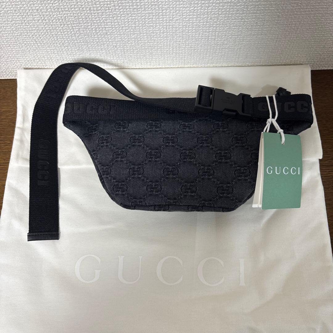 しじみ様♪⚠️《未使用》GUCCI／〔チルドレンズ〕GGデニム ベルトバッグ
