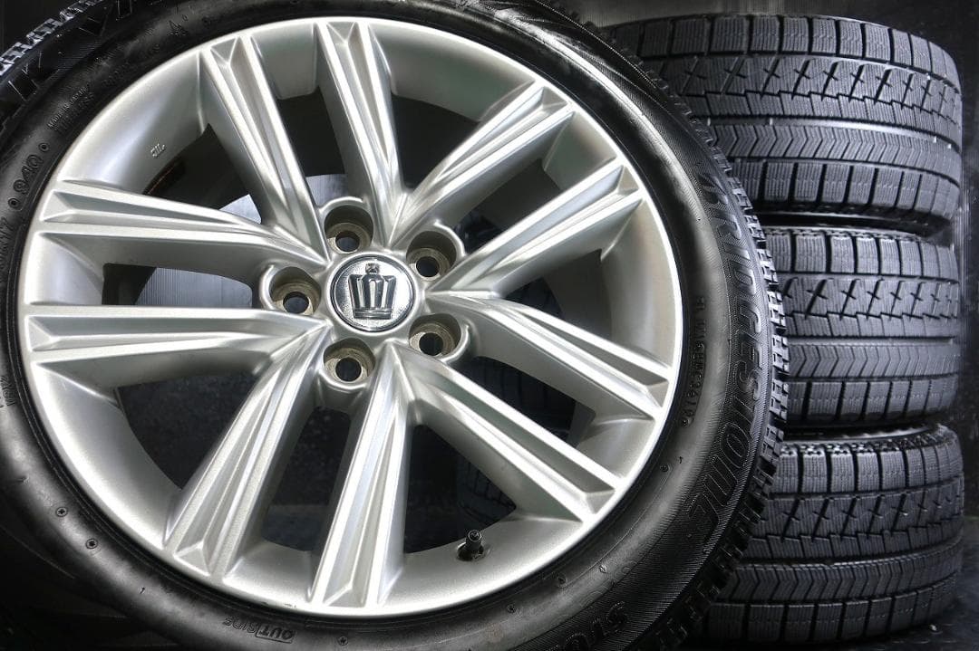 トヨタ純正 210系 クラウン アスリート BSスタッドレス 215/55R17 トヨタ 210 クラウンアスリート 純正 17in7.5J+40 215/55R17 マークX