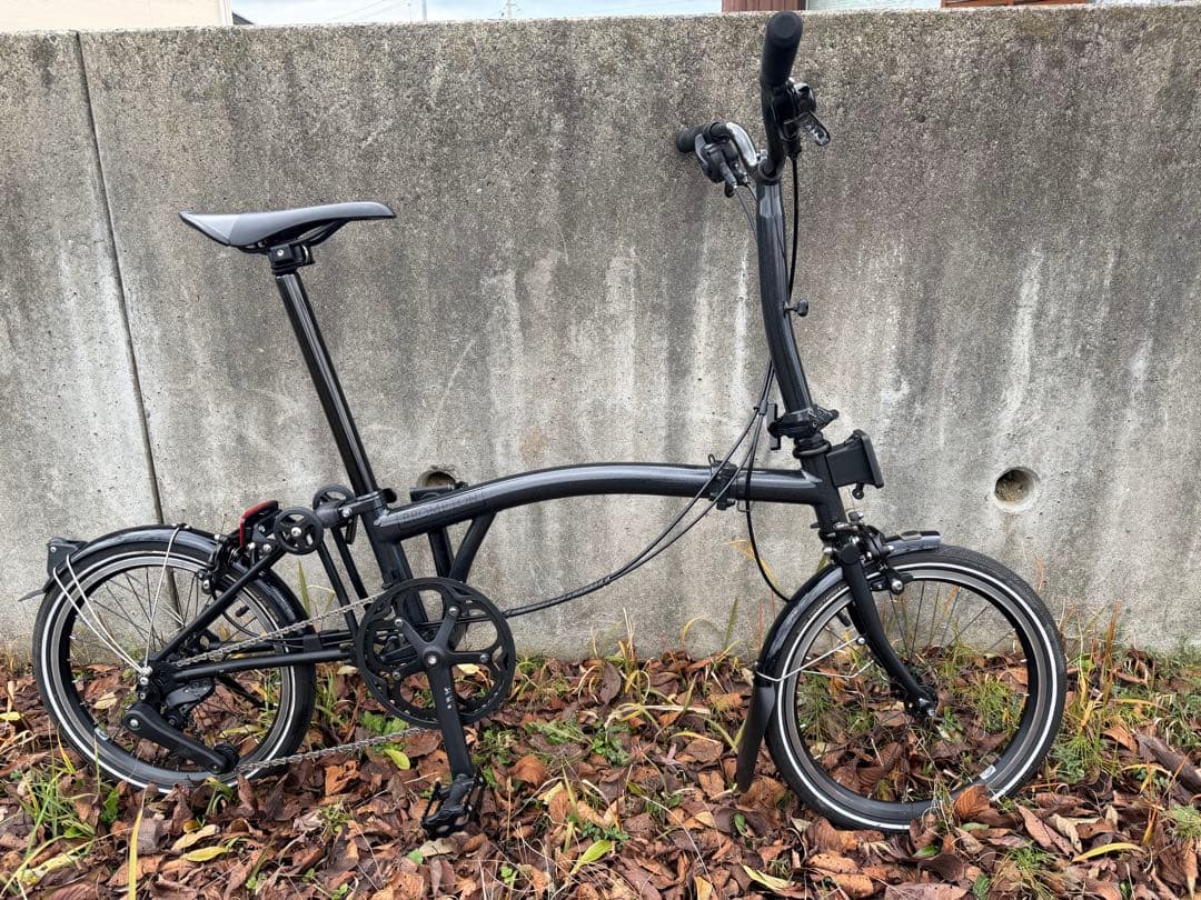 ブロンプトP line 4速ミッドナイトブラック クロモリ➕一部チタンフレーム BROMPTON ( ブロンプトン ) 折りたたみ自転車 P Line Low ( P ライン