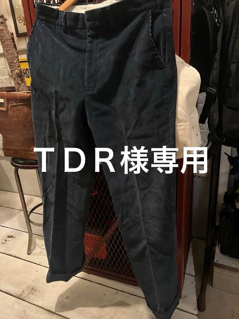 希少80年代？Yves Saint Laurent ネイビー コーデュロイパンツ 古着 ～80年代 イヴサンローラン Yves Saint Laurent ウールパンツ