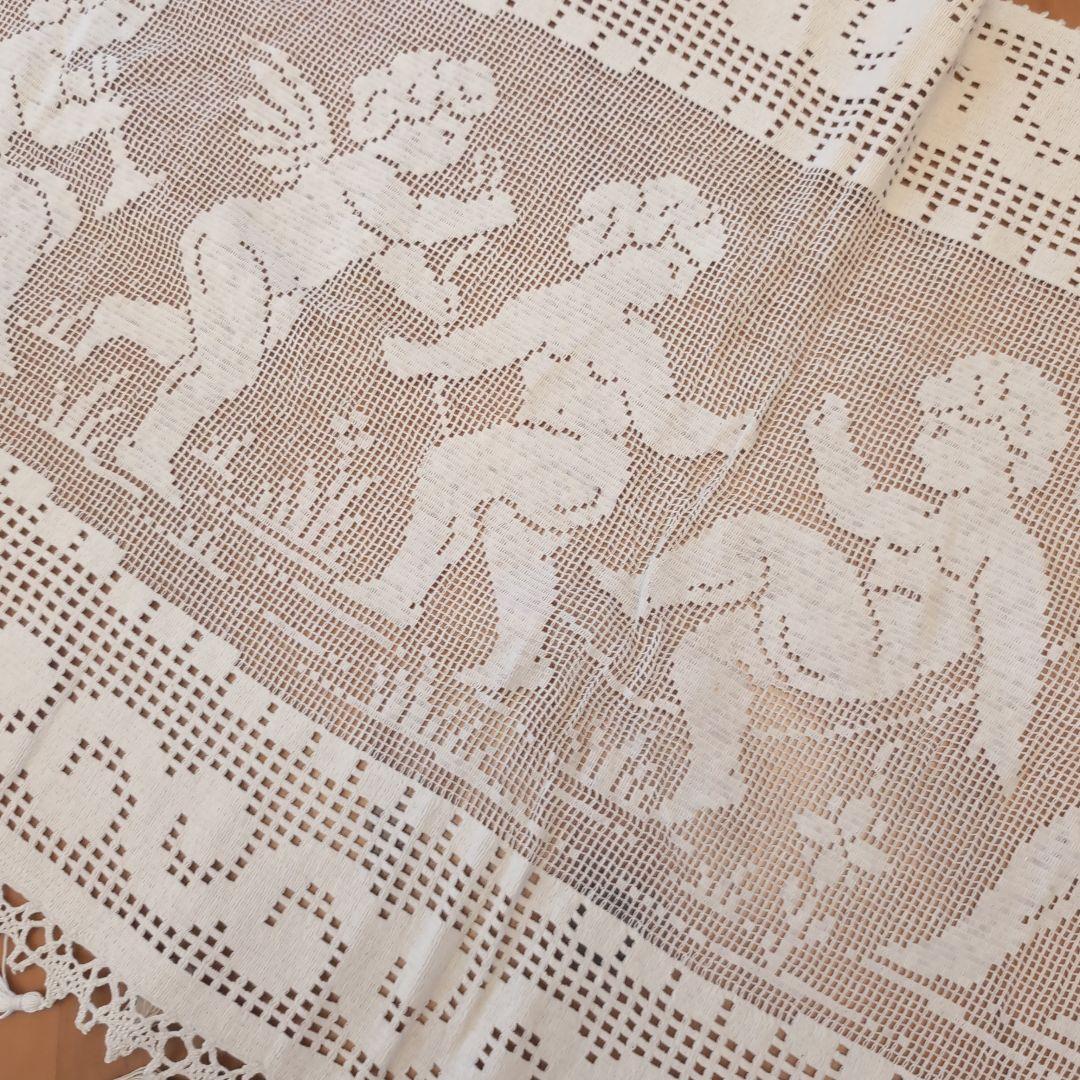 フランス アンティーク クロッシェレース カーテン エンジェルフィレ