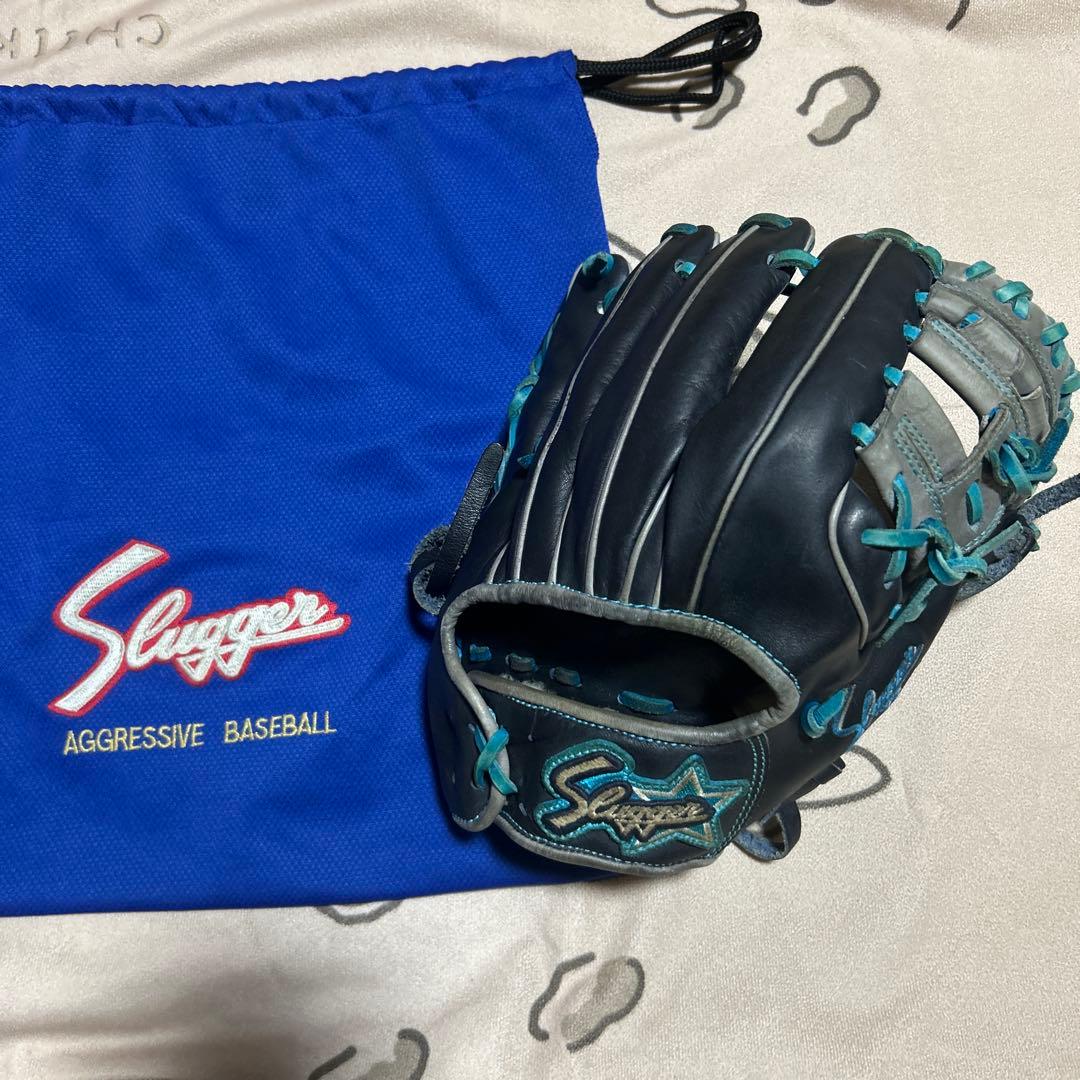 久保田スラッガー　軟式グローブ 内野手用　グリス、紐交換済み 久保田スラッガー 軟式グローブ 内野手用 グリス、紐交換済み 久保田