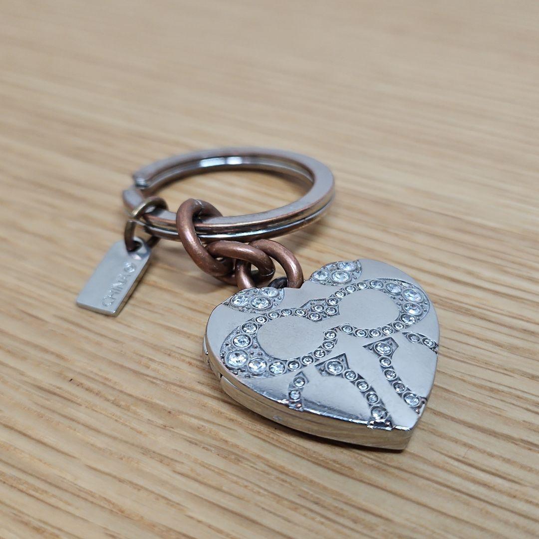 COACH ハート型 ロケットキーホルダー コーチ ハート フォトフレーム