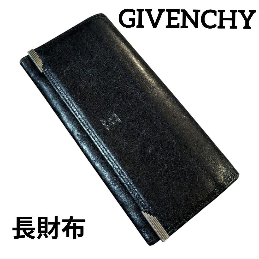 GIVENCHY ブラックレザー 長財布 - メルカリ