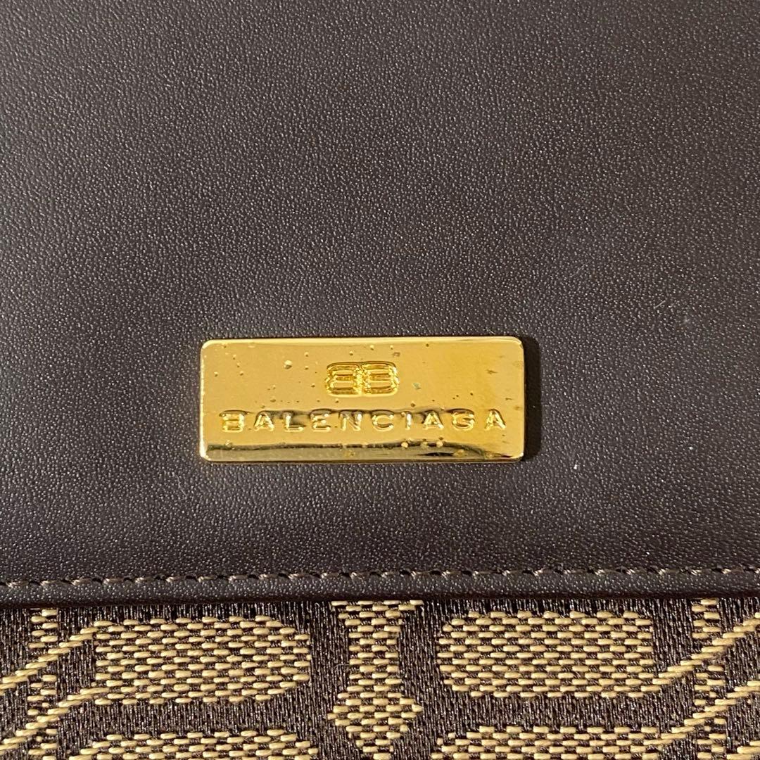 新品未使用 バレンシアガ 長財布 BBロゴ モノグラム キャンバス レザー