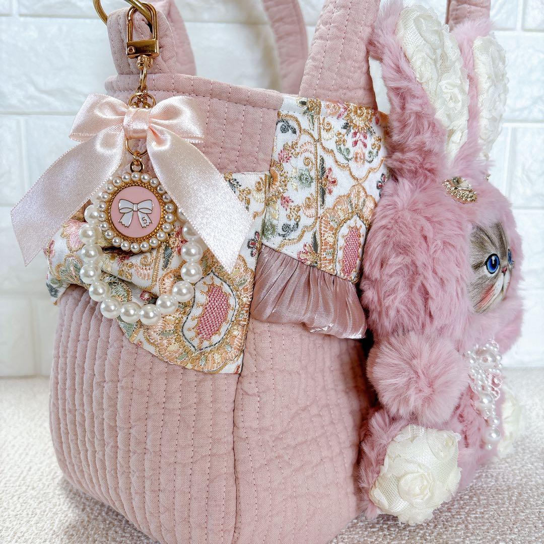 コヤンイサムチョン サイドポケットトートバッグ ピンク ルミちゃん