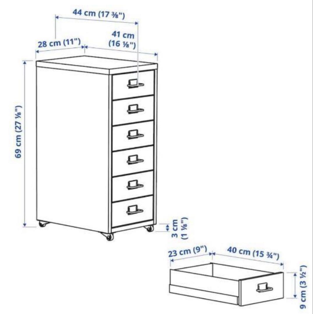 IKEA イケア HELMER ヘルメル 引き出しユニット グリーン 緑 - メルカリ