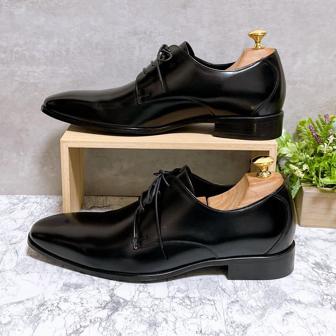 極美品【BENIR ベニル】ウェディングシューズ 革靴 黒 26cm 結婚式