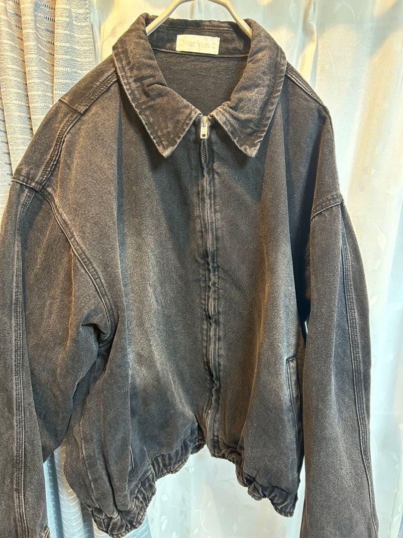 flame design denim blouson Chikashitsu