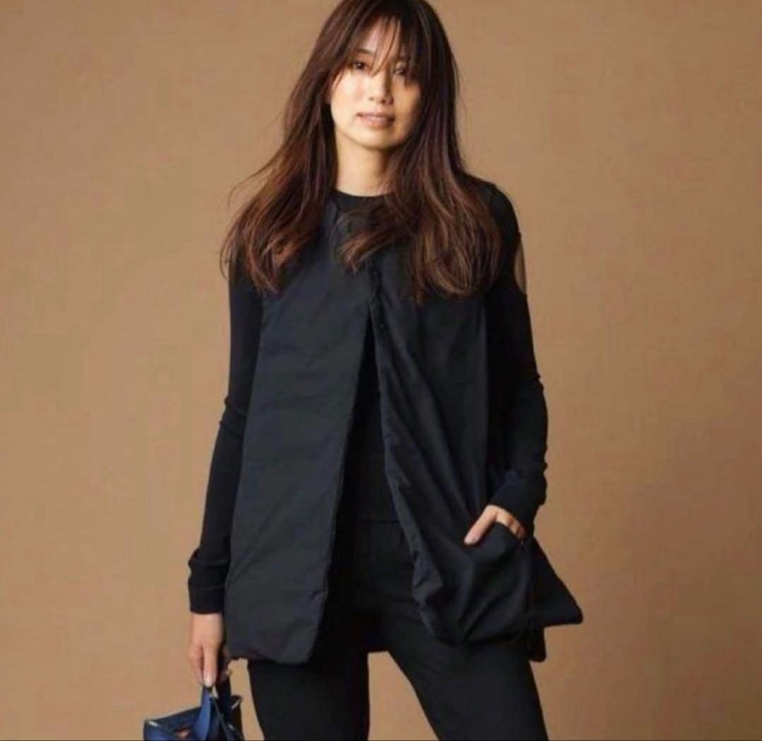 美品　FORME ダウンベスト ダウンジレ ブラック 東原亜希さん 美品 東原亜希さんプロデュースFORME ダウンベスト ブラック - メルカリ