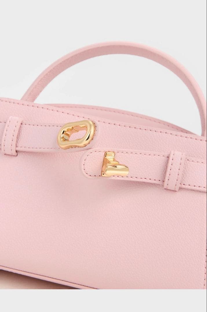 新品未使用】 オブリエル トップハンドルバッグ コットンキャンディー