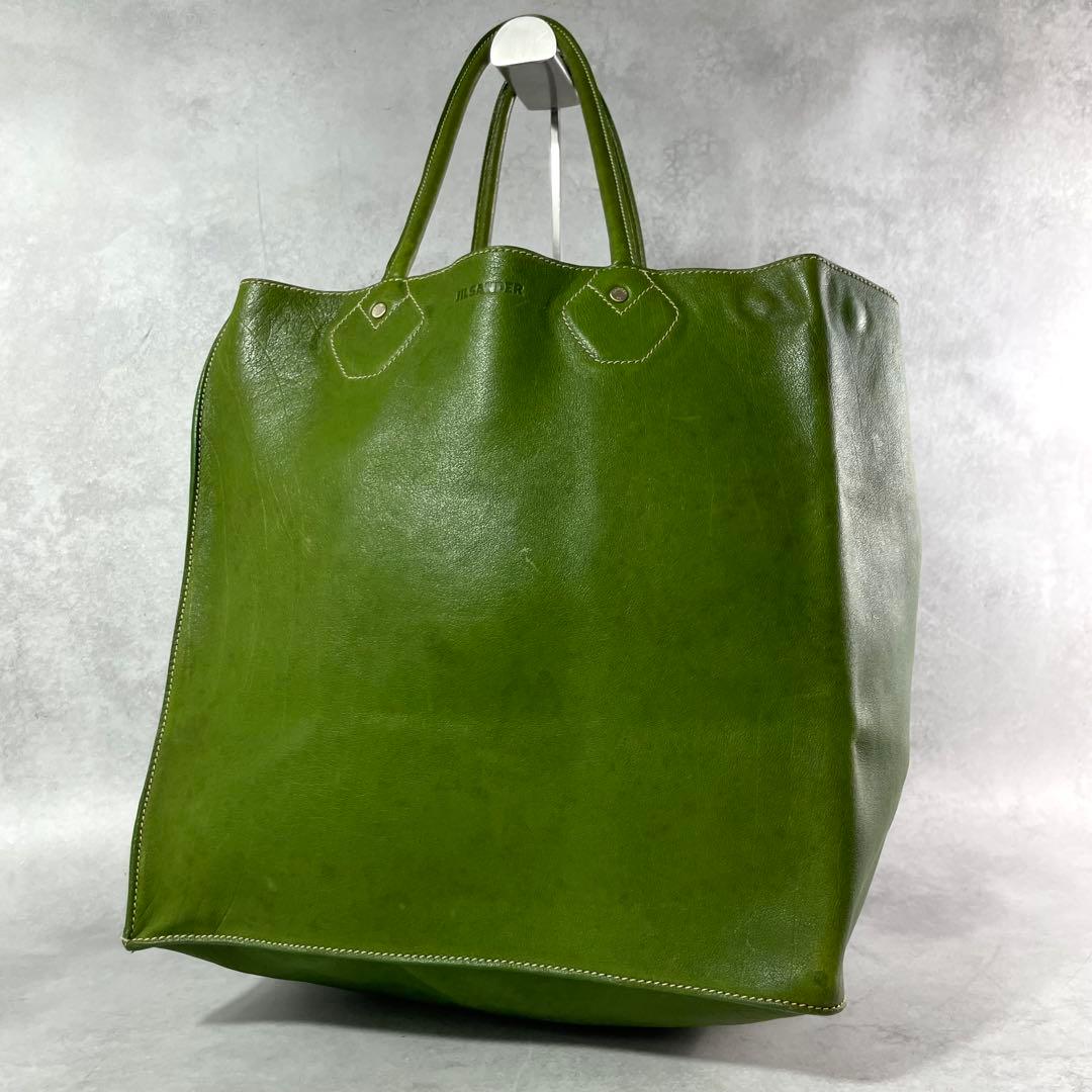 入手困難✨ JILSANDER ジルサンダー トートバッグ グリーン レザー