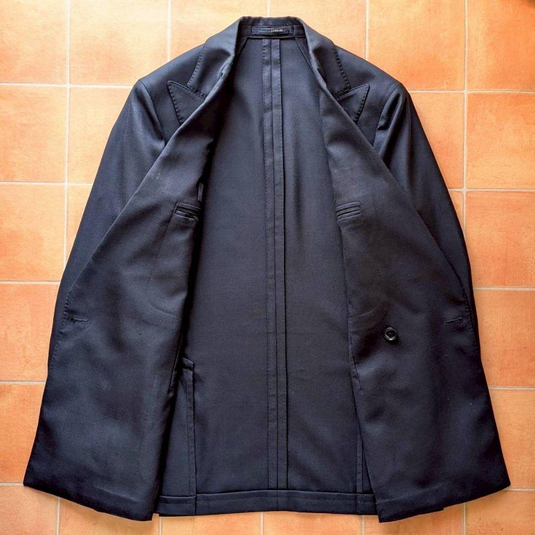近年モデル】LARDINI ブレザー ダブル ネイビー ジャケット 44サイズ