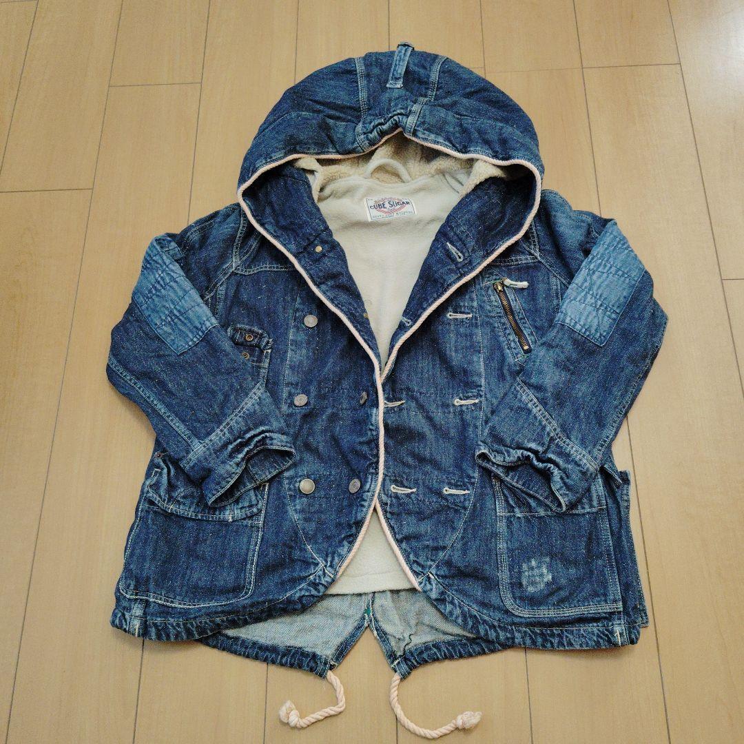 新品タグ無し未使用　CUBE SUGAR 　デニムジャケット フード付き 楽天市場】【創業感謝祭☆冬20%OFF】デニムジャケット / 公式 CUBE