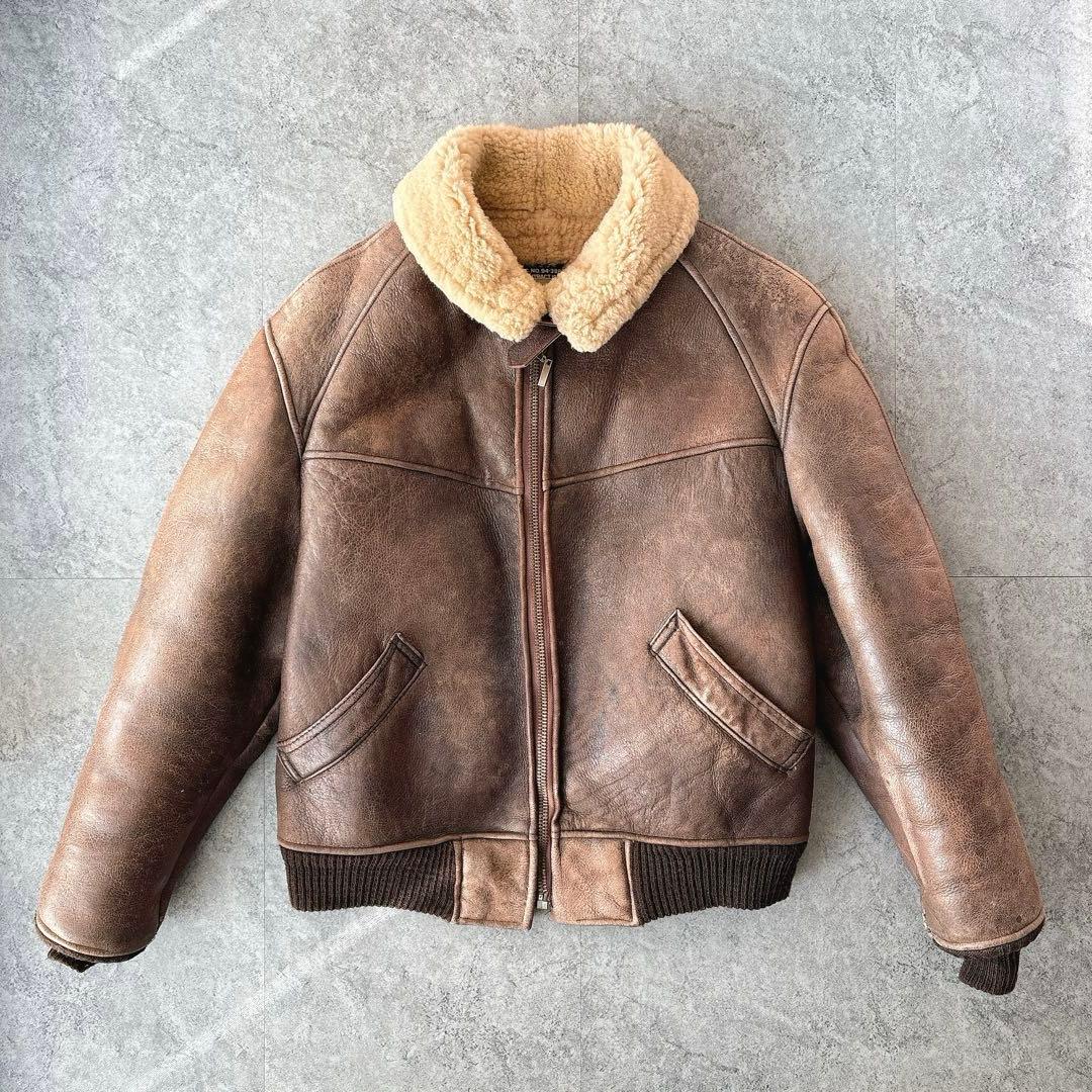 AVIREX B-6 フライトジャケット 40 USA製 ムートン 90s AVIREX(アヴィレックス) B-6フライトジャケット/ムートンジャケット AC