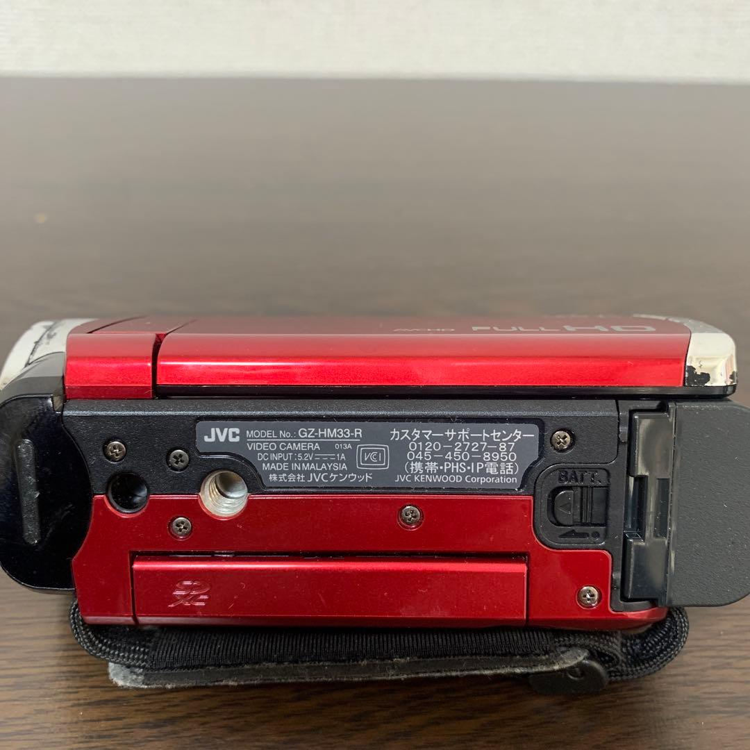 JVC Everio GZ-HM33-R ビデオカメラ 赤 動作品 - メルカリ