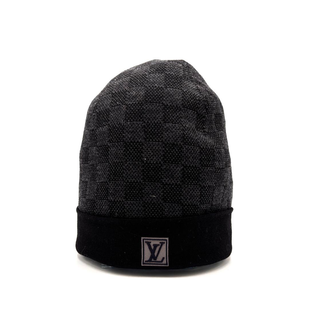 極美品】ルイヴィトン ボネ・プティ ダミエ ニット帽 LVロゴ M70009