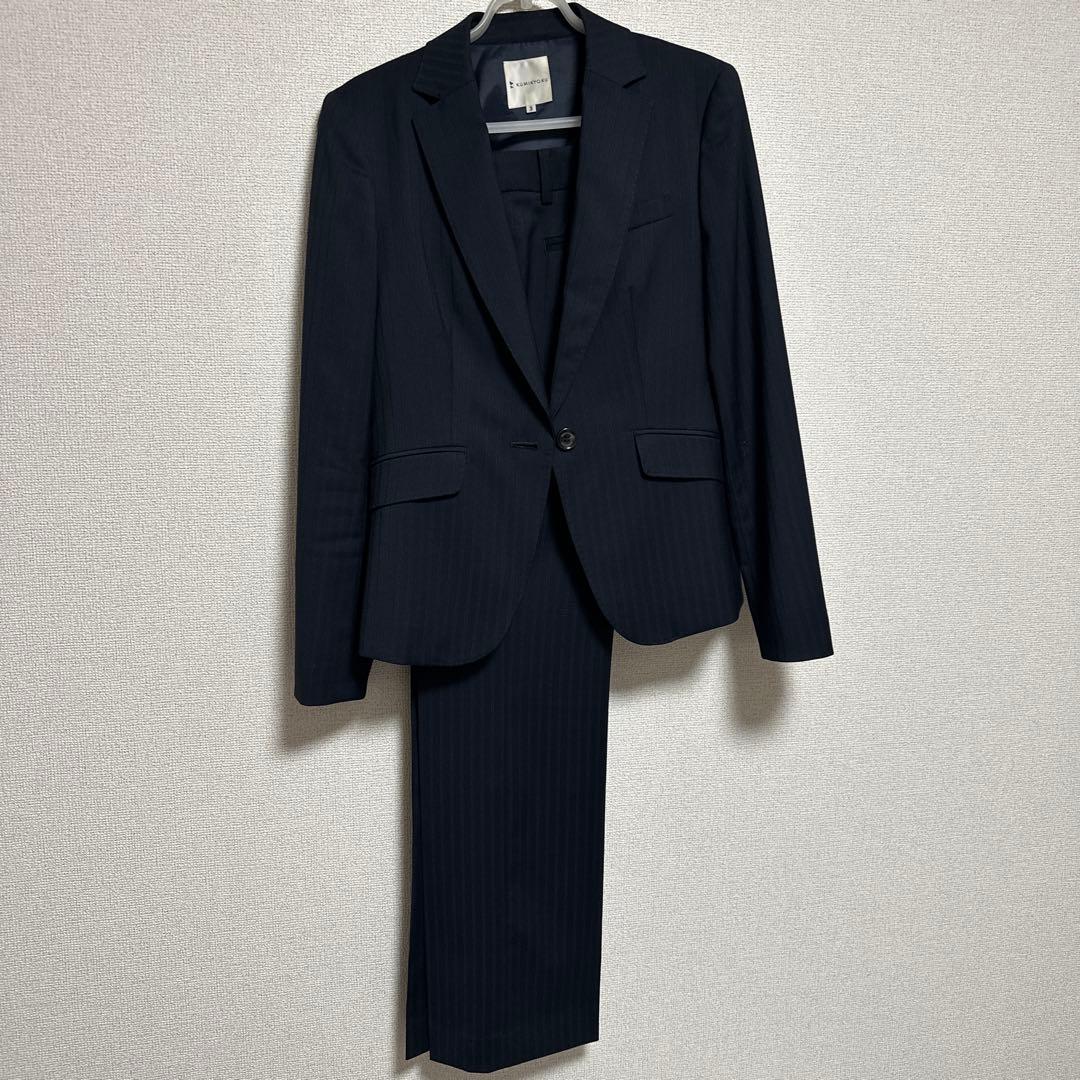 KUMIKYOKU ネイビーストライプ パンツスーツセット サイズ3 - メルカリ
