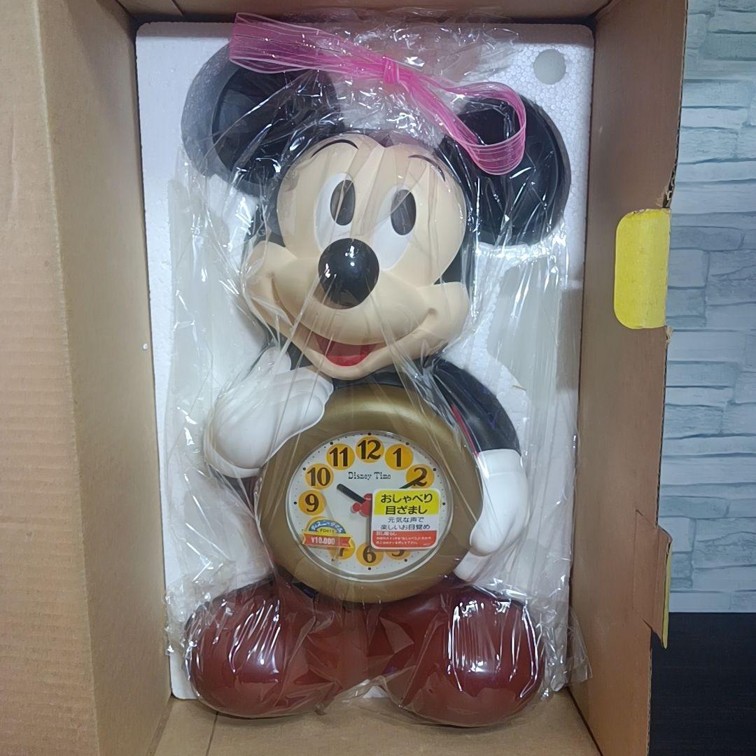 ディズニータイム クォーツクロック ミッキー目覚まし時計 レトロ