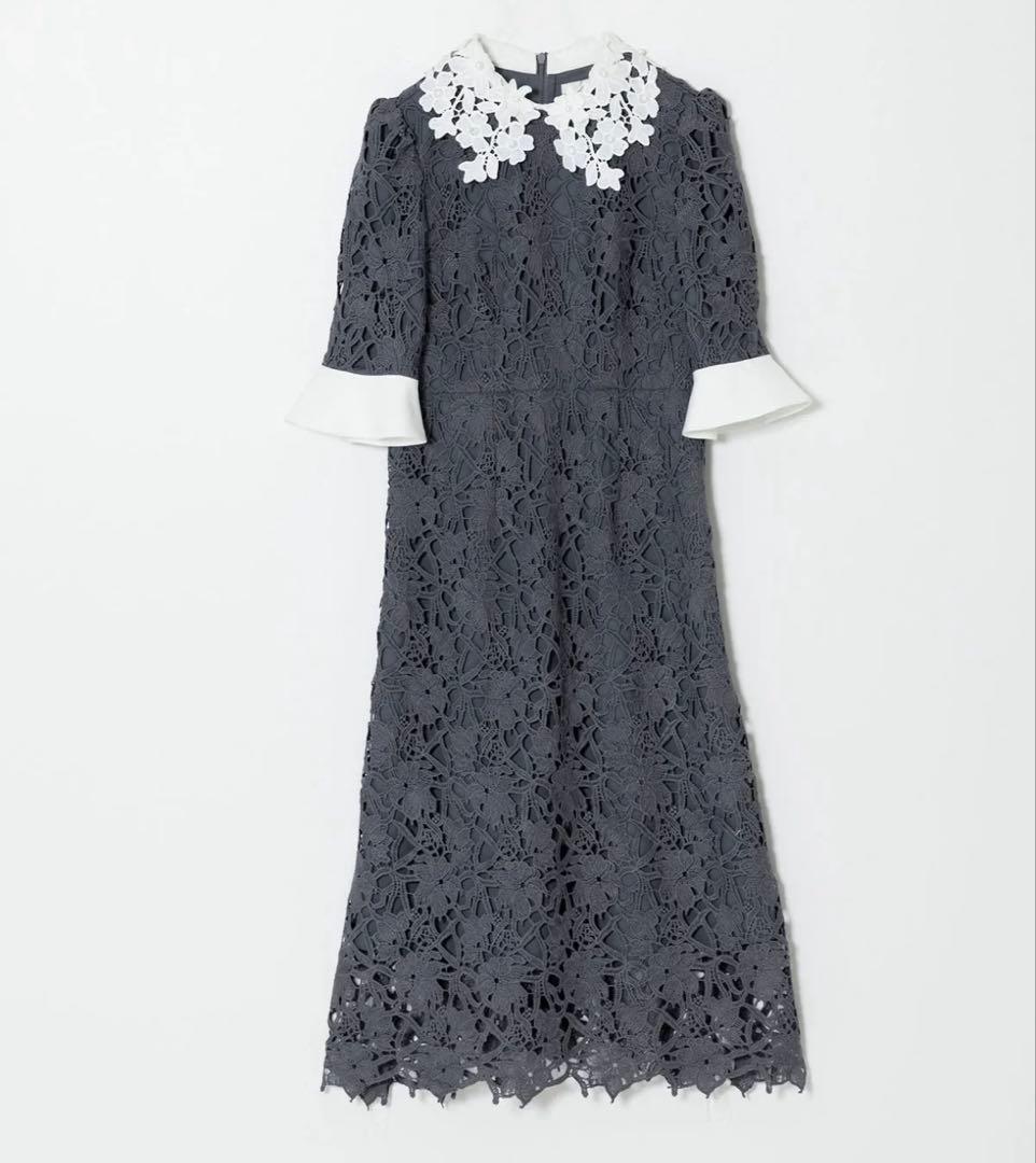 LEJA 花柄レース Aラインワンピースドレス - メルカリ