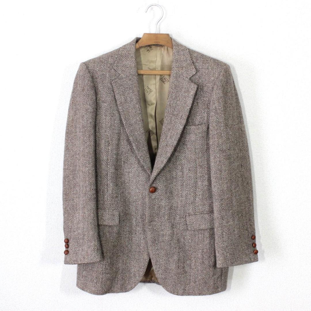ハリスツイード ジャケット メンズ 3L A7 ヘリンボーン 12【美品・訳有