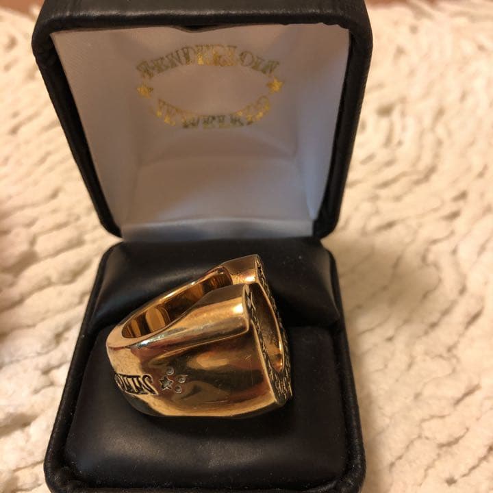 テンダーロイン】ホースシューリング 8K 10号 ゴールド ダイヤ入り