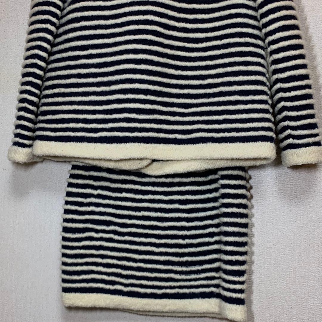 希少ミューゼドウジ マリン超ボーダーニット セットアップ モヘア混