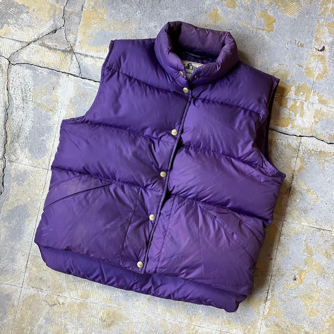 90S USA L.L.Bean ダウンベスト パープル エルエルビーン - メルカリ