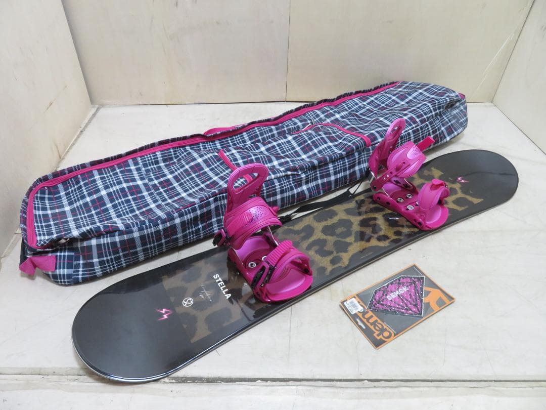 STELLA ステラ Confidence スノーボード 140cm 1回使用 12時迄の注文で即日出荷】 スノーボード 板 3点セット レディース A