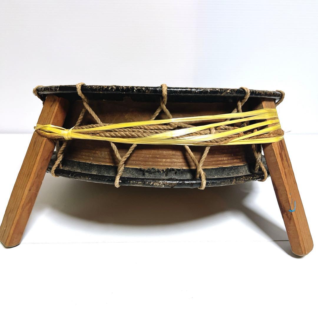 【締め太鼓】　和太鼓 36.8cm×11.2cm 打楽器　和楽器　鼓面良好