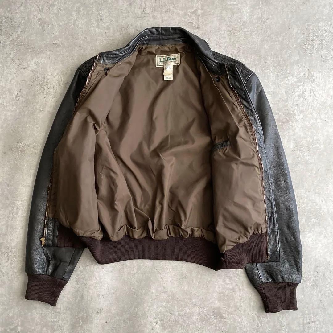 80s 90s L.L.Bean A-2 レザー ジャケット USA製 40