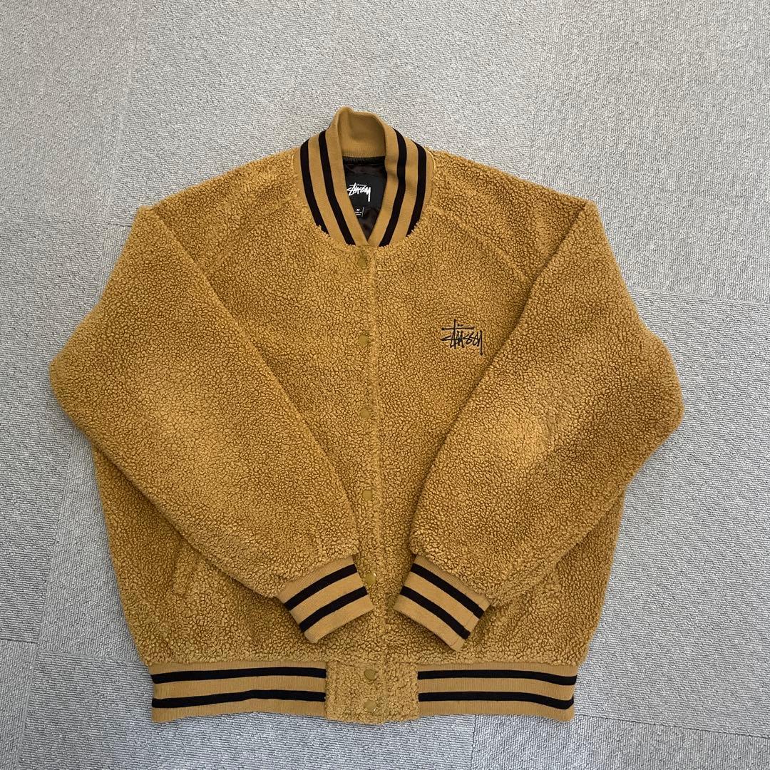 Stussy ボアジャケット M ブラウン - メルカリ