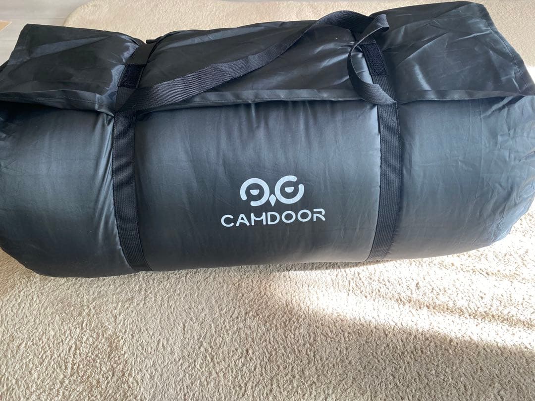 CAMDOOR スリーピングマット ブラウン キャンプ用インフレータマット、自動膨張式スリーピングマット | Camdoor