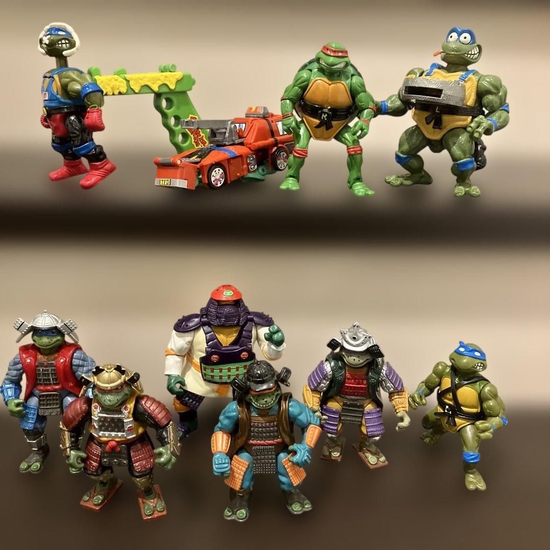 タートルズ フィギュア　サムライ　キックボクシング　ピザ　ミケランジェロ　可動式 ミュータント・タートルズ サムライ ミケランジェロ フィギュア - メルカリ