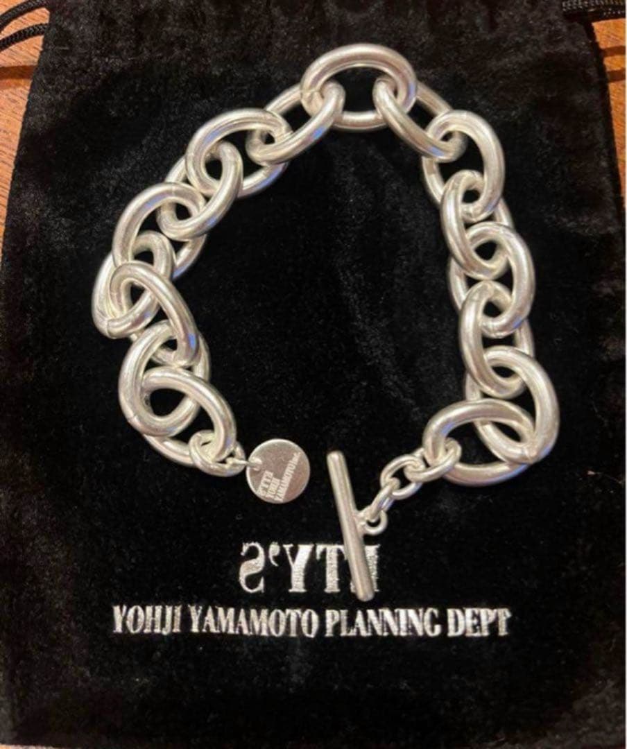 Yohji Yamamoto シルバーチェーンブレスレット Yohji Yamamoto（ヨウジヤマモト） チェーンブレスレット メンズ