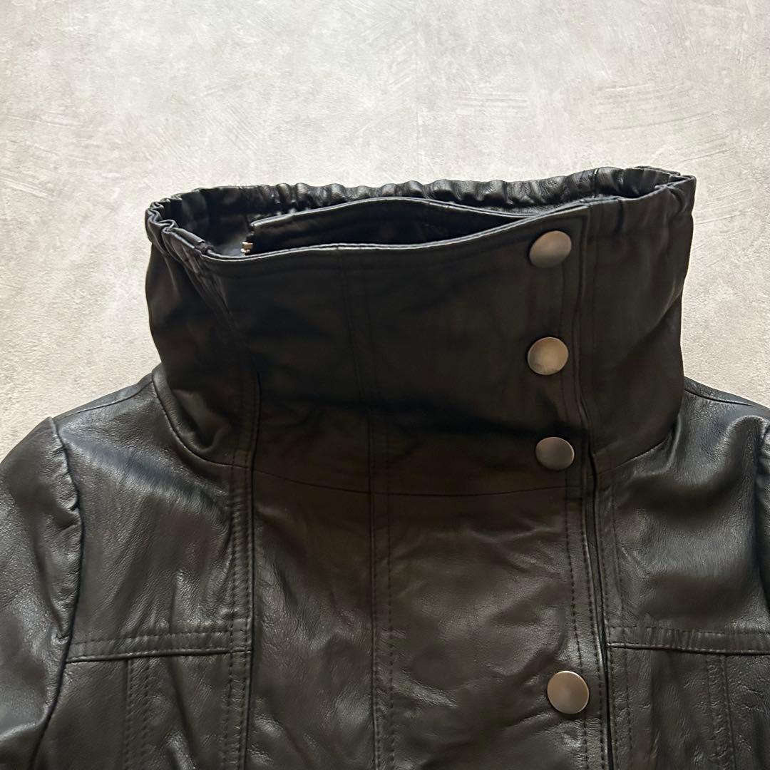 archive grunge leather jacket y2k black - メルカリ