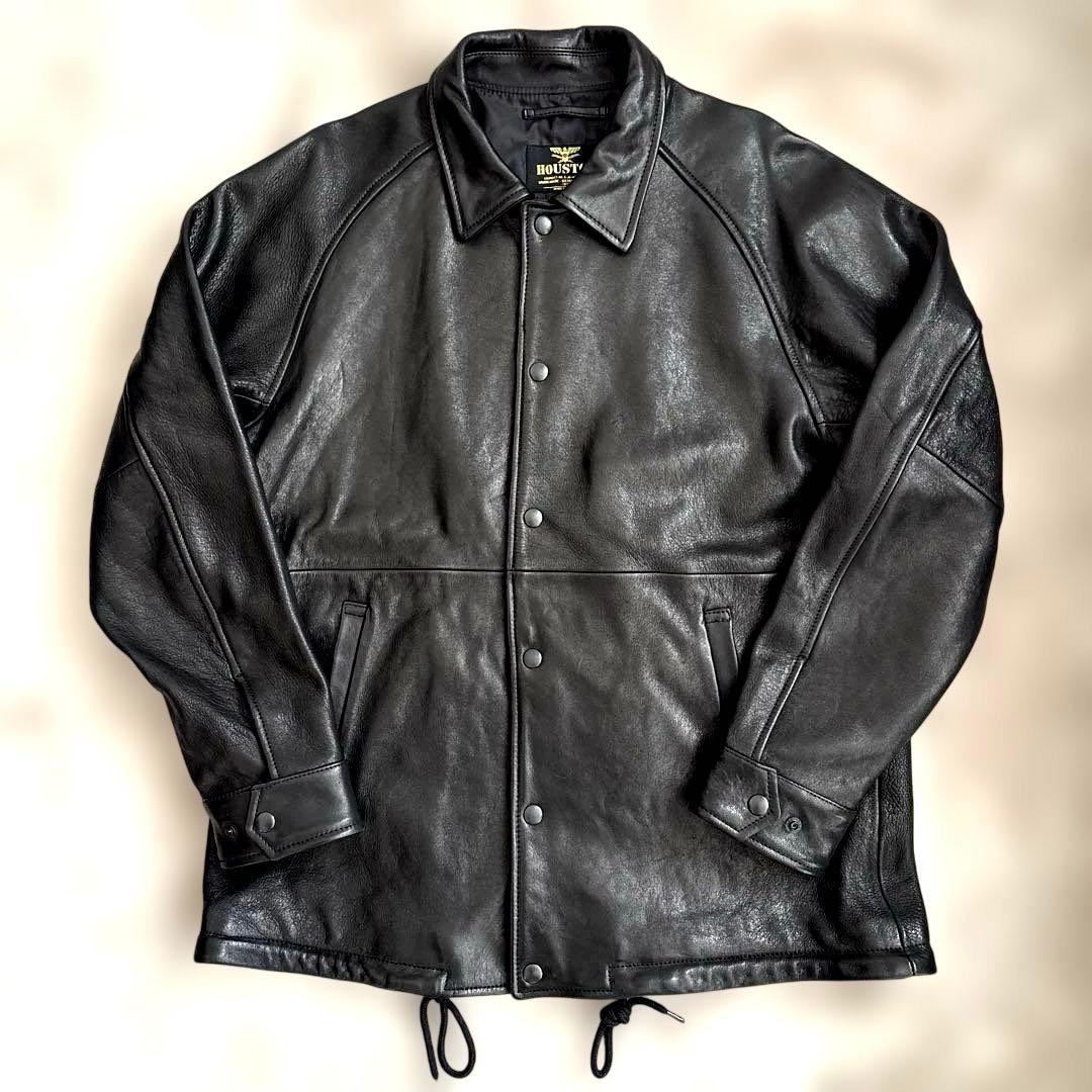 HOUSTON ヒューストン / レザーコーチジャケット HOUSTON】レザーがこんなにお手頃に！？コスパ◎ クオリティ◎な