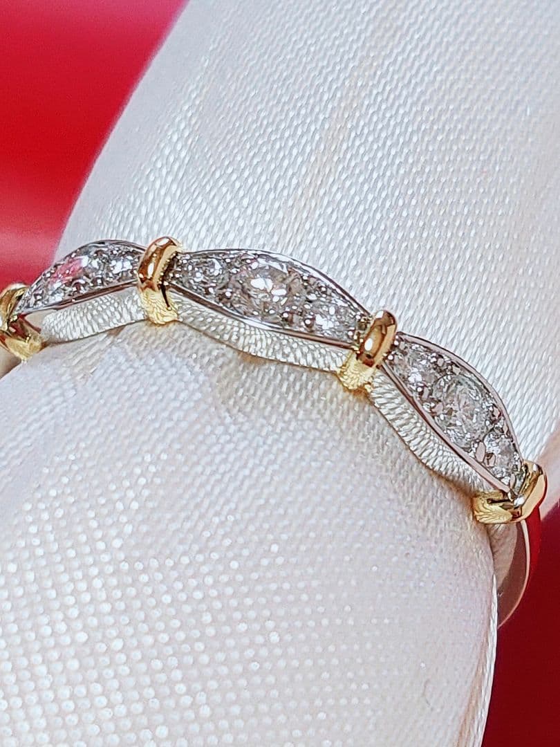 新入荷 未使用品 k18 pt950 ダイヤモンド 0.20ct リング