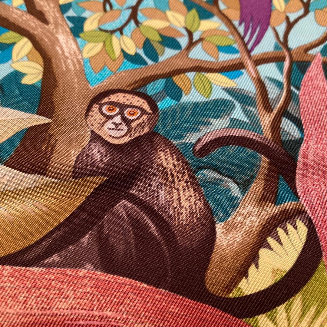 希少エルメスカレ90生命の森 希少エルメスカラーオレンジベース - メルカリ