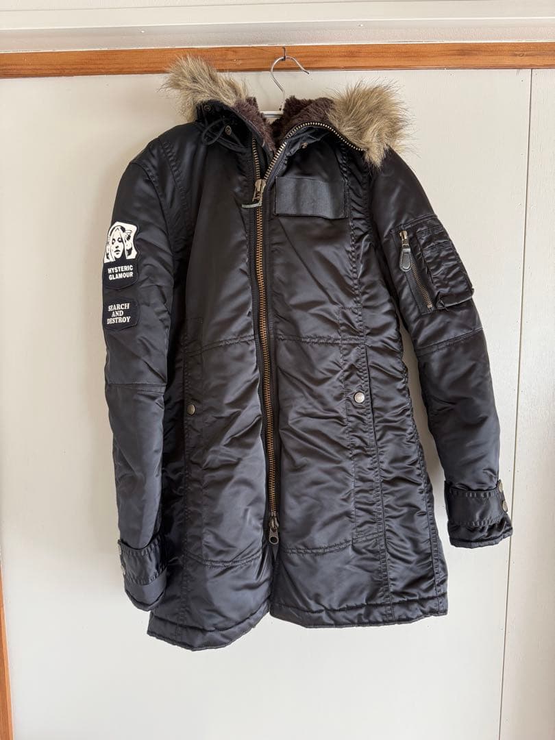 HYSTERIC GLAMOUR ブラックモッズコート 中古・古着通販】Hysteric Glamour (ヒステリックグラマー) モッズ