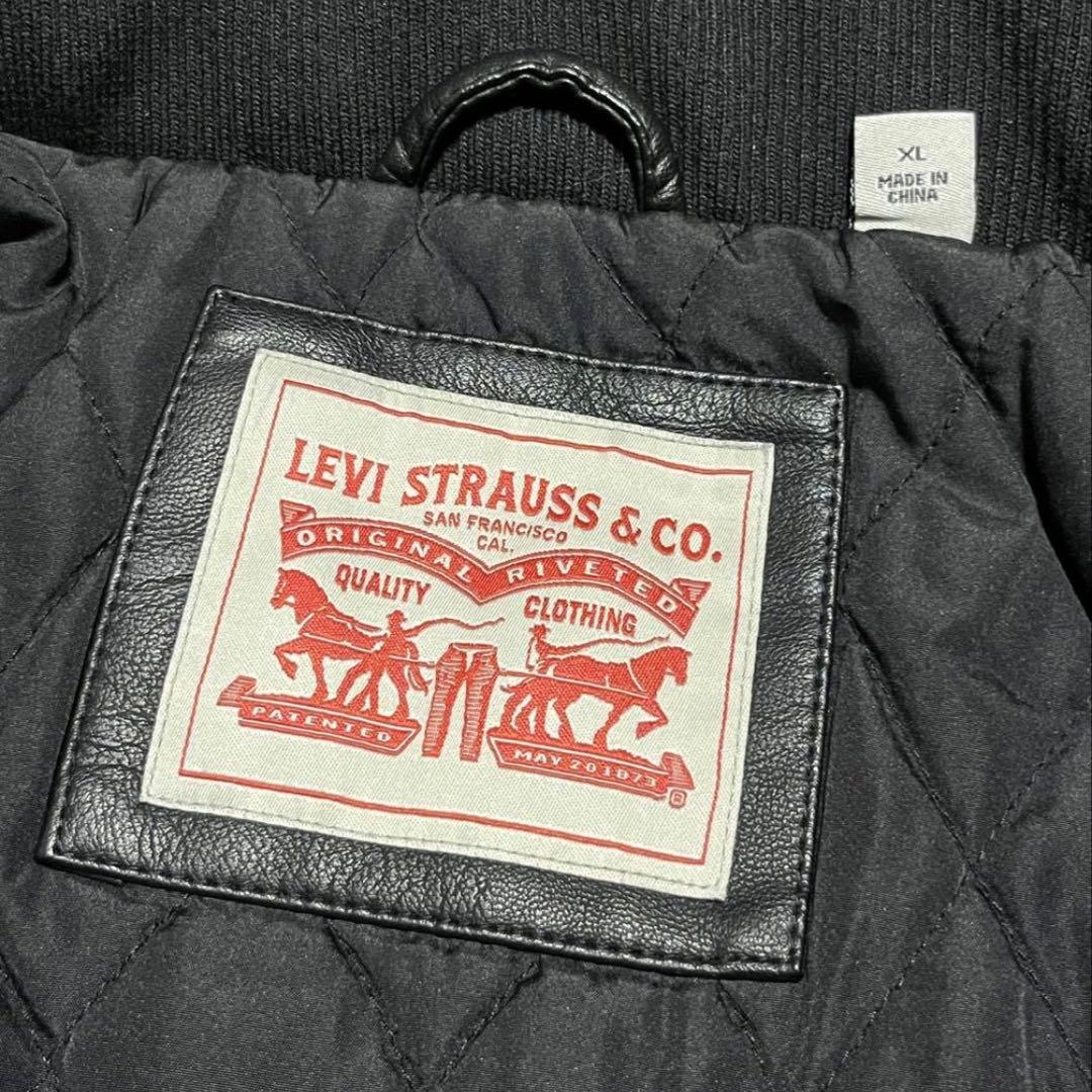 新品 Levi's M-65 フィールド ジャケット レザー 黒 ブラック XL