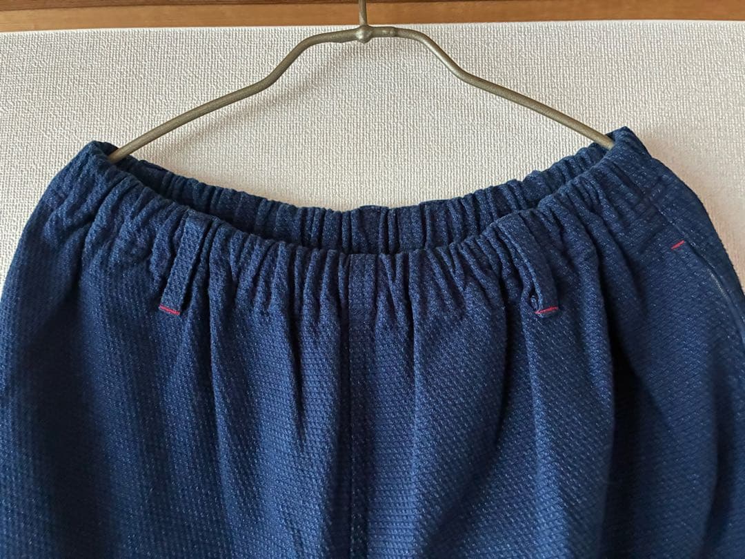 カスリラ kasurira 備後絣 紺 ストレッチデニム ワイドパンツ